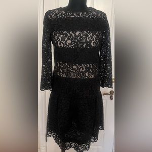 Sandro black lace dress
